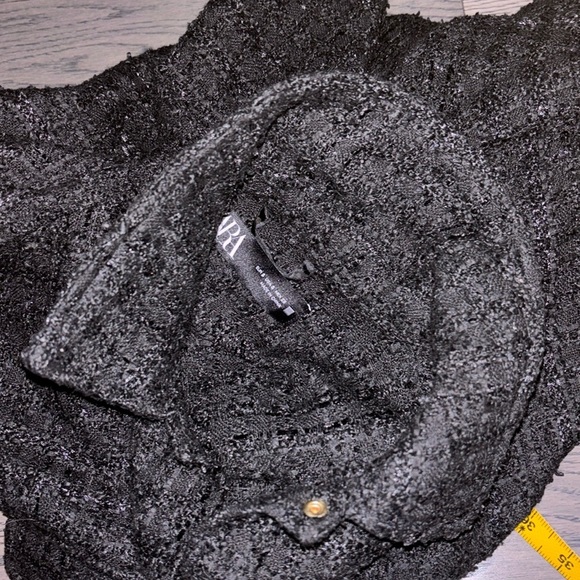 Zara TEXTURED WEAVE OVERSIZED WOOL BLEND JACKET - Picture 13 of 17